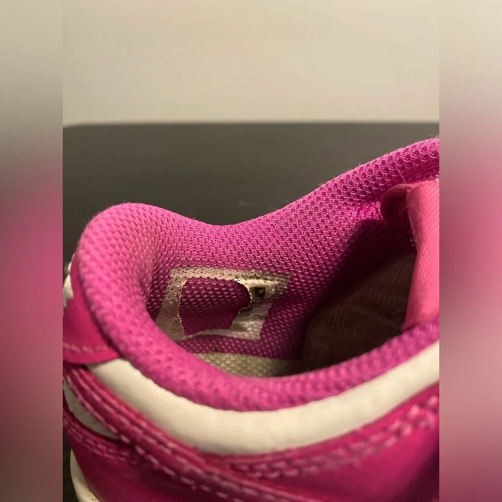 Item 74 Nike Kids Pink and White Low-Top Sneakers - Picture 9 of 9
